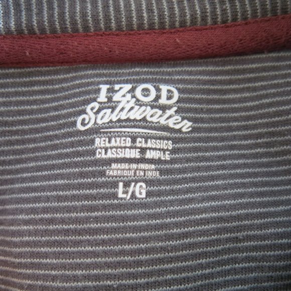 Izod Saltwater Relaxed Classics Half Zip Long Sleeve Sweatshirt - Size Large - Picture 7 of 8